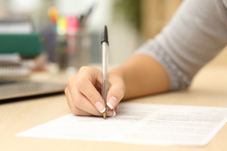 Woman Signing Contract